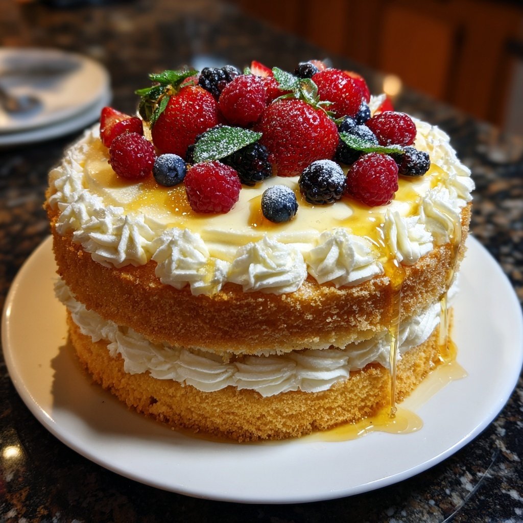 Dessert Vanilla Sponge Cake