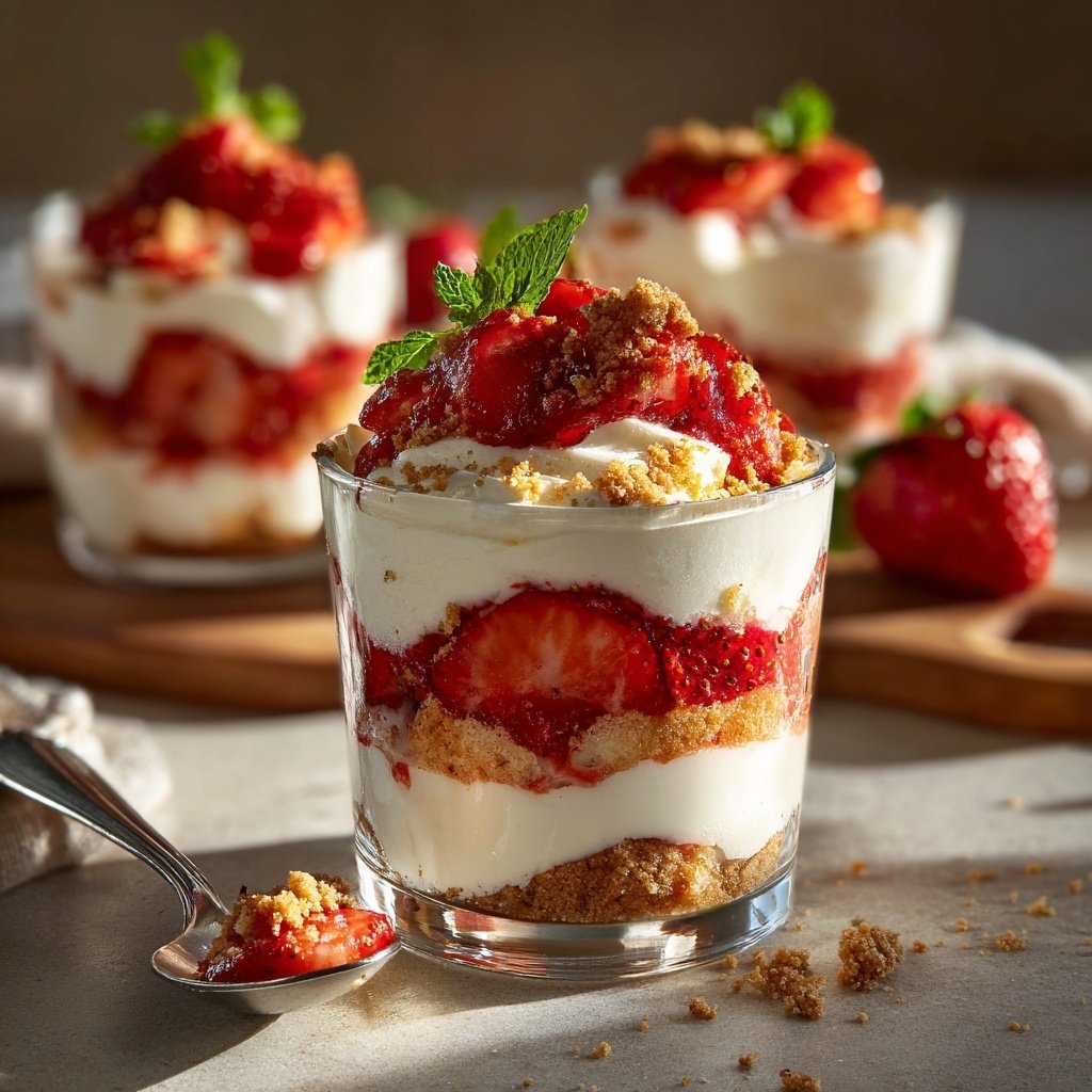 Easy Strawberry Shortcake Parfaits