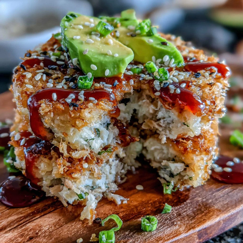 Tuna Rice Cake Stack