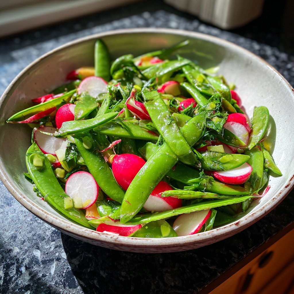 Sugar Snap Pea and Radish Salad