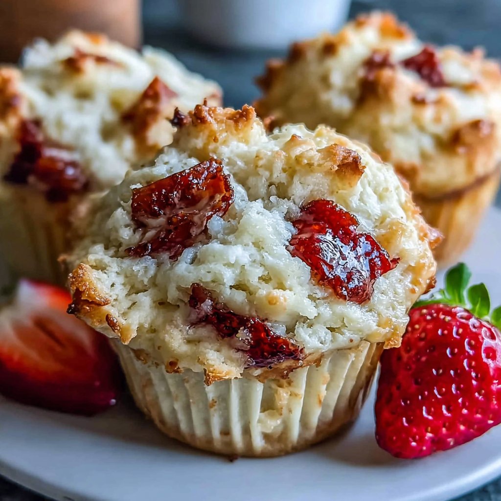 Sweet Maple Strawberry Muffins