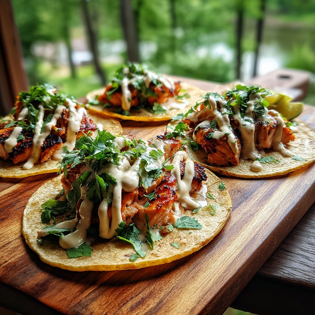 Sweet Spicy Salmon Tacos