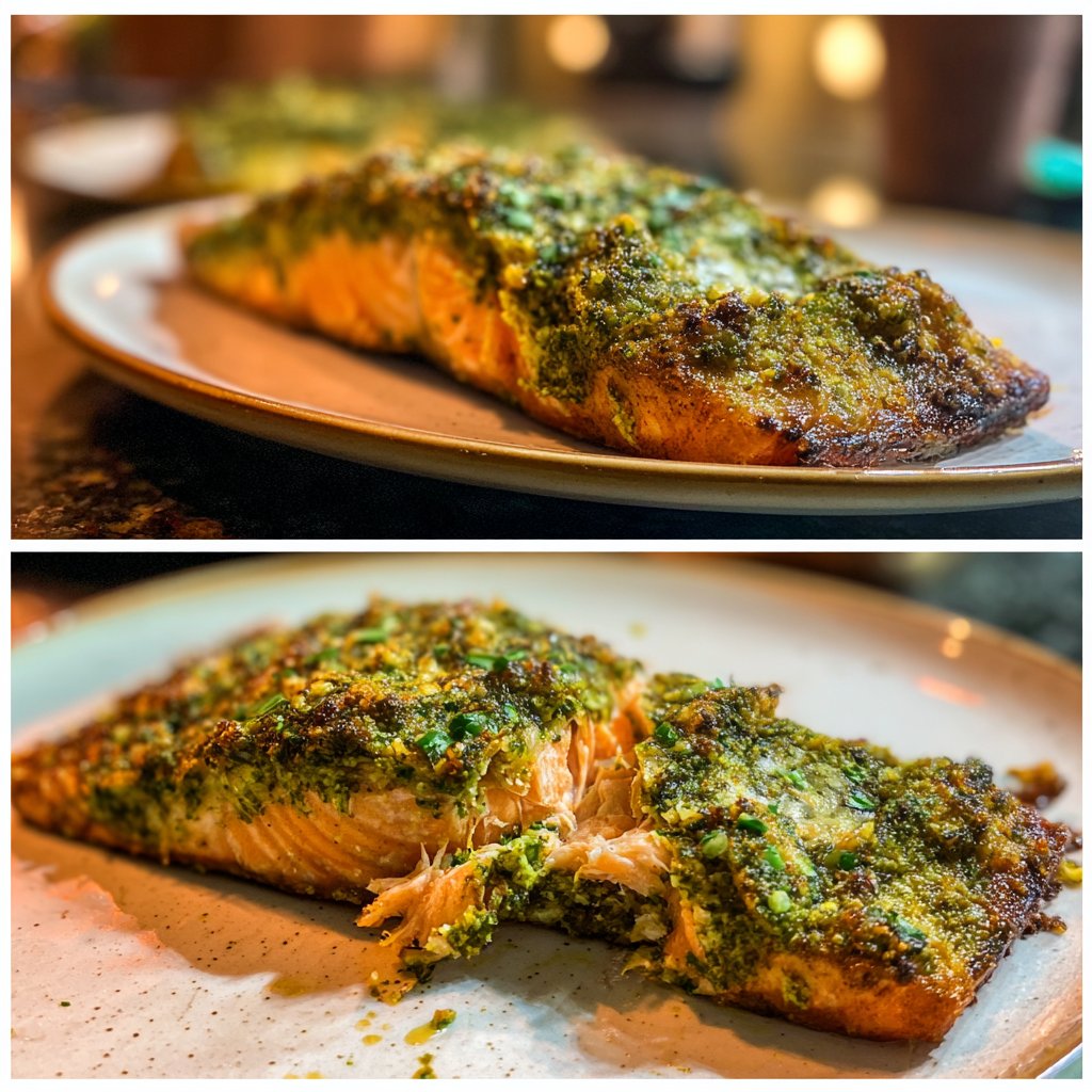Baked Pesto Salmon Fillets